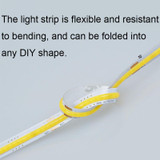 1m 24V 8mm Wide COB Adhesive Decorative LED Light Strip, Specification: 320 Beads-12W-95 Display(4000K)
