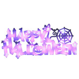 4.5V Happy Halloween Hanging Bat Pendant Party Decoration Supplies(Purple)