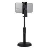 PULUZ Round Base Desktop Holder Mount with Phone Clamp, Adjustable Height: 15.5cm-25.5cm