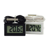 2 PCS Fish Tank Digital Thermometer Waterproof Probe Electronic Measuring Thermometer, Line Length: 1m (Black)