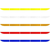 5 Sets Car Trunk Reflective Decorative Strip Anti-Scratch Car Tail Warning Decorative Stickers(Fluorescent Yellow)
