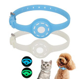 Pet Luminous Collar Locator Cover for Airtag, Specification: M(Luminous Blue)