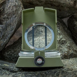 GoldGood DC60-2A Outdoor Multi-function Military Travel Geology Pocket Prismatic American Compass with Luminous Display(Army Green)