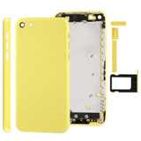 Full Housing  Chassis / Back Cover with Mounting Plate & Mute Button + Power Button + Volume Button + Nano SIM Card Tray for iPhone 5C(Yellow)
