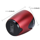 HSC YC-19 Car Cup Charger 2.1A/1A Dual USB Ports Car 12V-24V Charger with 2-Socket Cigarette and Card Socket(Red)