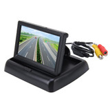 Foldable 4.3 inch Digital TFT LCD Car High Definition Monitor, Support Reverse Automatic Screen Function