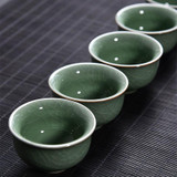 Ge Kiln Ceramic Kungfu Teaware Teacup Teapot Set, Color:Blue