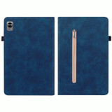 For OPPO Realme Pad mini 8.7 Skin Feel Solid Color Zipper Leather Tablet Case(Blue)