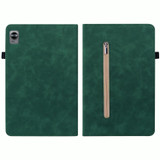 For OPPO Realme Pad mini 8.7 Skin Feel Solid Color Zipper Leather Tablet Case(Green)