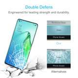 50 PCS 0.26mm 9H 2.5D Tempered Glass Film For OPPO Reno8 Pro