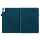For Realme Pad X Butterfly Flower Embossed Leather Tablet Case(Blue)