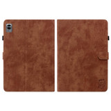 For Realme Pad Mini 8.7 Tiger Pattern PU Tablet Case(Brown)