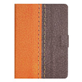 For Amazon Kindle Fire HD 7 2019/2017/2015 Stitching Solid Color Smart Leather Tablet Case(Orange)