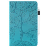 For OPPO Realme Pad X Life Tree Series Horizontal Flip Leather Tablet Case(Lake Blue)