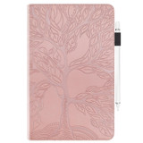 For OPPO Realme Pad X Life Tree Series Horizontal Flip Leather Tablet Case(Rose Gold)