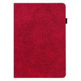 For Nokia T10 Peacock Embossed Pattern Leather Tablet Case(Red)
