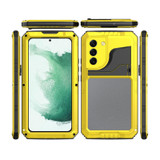For Samsung Galaxy S22+ 5G Metal + Silicone Phone Case with Screen Protector(Yellow)