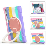 For Lenovo Pad Pro 2022 11.2 inch Silicone + PC Protective Tablet Case(Colorful Pink)