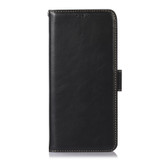 For Xiaomi Redmi Note 12 Pro 5G China Crazy Horse Top Layer Cowhide Leather Phone Case(Black)