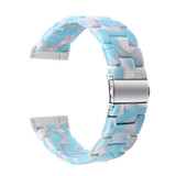 For Fitbit Versa 4 / Sense 2 Universal Resin Watch Band(Sky Blue)