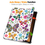 For OPPO Pad 2 11.6 inch Custer Painted 3-Fold Holder Smart Leather Tablet Case(Colorful Butterflies)