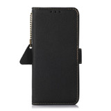 For Xiaomi 13 Ultra Side-Magnetic TJ Genuine Leather RFID Phone Case(Black)