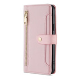 For Xiaomi Redmi Note 12S 4G Lite Sheep Texture Cross-body Zipper Wallet Leather Phone Case(Pink)