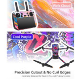 For DJI Mavic 3 Pro / RC Sunnylife Drone Body Remote Control Decorative Stickers Set(Black Grain)