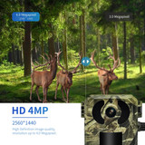 ESCAM QF380 4MP Network Solar PIR Alert Smart Wildlife Hunting Camera, 4G:EU Version(Camouflage)