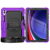 For Samsung Galaxy Tab S9+ / S8+ Silicone + PC Tablet Case(Purple+Black)