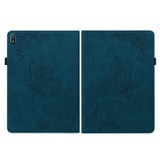 For Nokia T20 Butterfly Flower Embossed Leather Tablet Case(Blue)