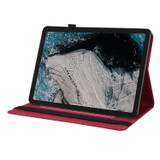 For Nokia T20 Butterfly Flower Embossed Leather Tablet Case(Red)