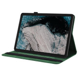 For Nokia T20 Butterfly Flower Embossed Leather Tablet Case(Green)