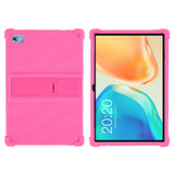 For Teclast M40 Plus Shockproof Silicone Tablet Protective Case with Holder(Rose Red)