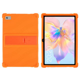 For Teclast P40 HD Shockproof Silicone Tablet Protective Case with Holder(Orange)