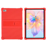 For Teclast P40 HD Shockproof Silicone Tablet Protective Case with Holder(Red)