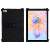 For Teclast P40 HD Shockproof Silicone Tablet Protective Case with Holder(Black)