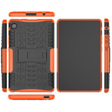 For Huawei MatePad T 8 Tire Texture Shockproof TPU + PC Protective Case with Holder(Orange)