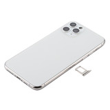 Battery Back Cover Assembly (with Side Keys & Power Button + Volume Button Flex Cable & Wireless Charging Module & Motor & Charging Port & Speaker Ringer Buzzer & Card Tray & Camera Lens Cover) for iPhone 11 Pro Max(Silver)