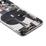 Battery Back Cover Assembly (with Side Keys & Power Button + Volume Button Flex Cable & Wireless Charging Module & Motor & Charging Port & Speaker Ringer Buzzer & Card Tray & Camera Lens Cover) for iPhone 11 Pro Max(Grey)