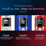 Satrend K8 Mini Mobile Phone, 1.0 inch, Hands Free Bluetooth Dialer Headphone, MP3 Music, Dual SIM, Network: 2G(Red)