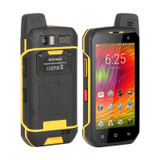 UNIWA B6000 PTT Walkie Talkie Rugged Phone, 4GB+64GB, IP68 Waterproof Dustproof Shockproof, 5000mAh Battery, 4.7 inch Android 9.0 MTK6762 Octa Core up to 2.0GHz, Network: 4G, NFC, OTG (Yellow)