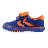 Children Soccer Shoes Antiskid Wear-Resistant Nylon Fastener Football Training Shoes, Size: 32/210(Blue+Orange)