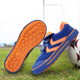 Children Soccer Shoes Antiskid Wear-Resistant Nylon Fastener Football Training Shoes, Size: 36/230(Blue+Orange)