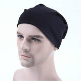 Men Candy Colors Knit Sleeve Cap Hip-hop Cap, Hat Size:One Size(Black)