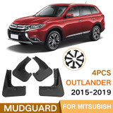 For Mitsubishi Outlander 2015-2019 4pcs/Set Car Auto Soft Plastic Splash Flaps Fender Guard