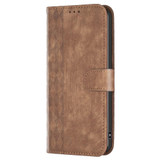 For Xiaomi Redmi Note 11 Plaid Embossed Leather Phone Case(Brown)