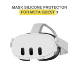 For Meta Quest 3 Helmet Protective Case Anti-scratch Sweat-Proof Shell VR Accessorie(Light Grey)