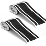 Car Hood Stickers Modified Racing Striped Ethylene Body Sticker(Black)