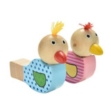 Mini Wood Cartoon Bird Whistle Kindergarten Musical Instrument Toys, Random Color Delivery